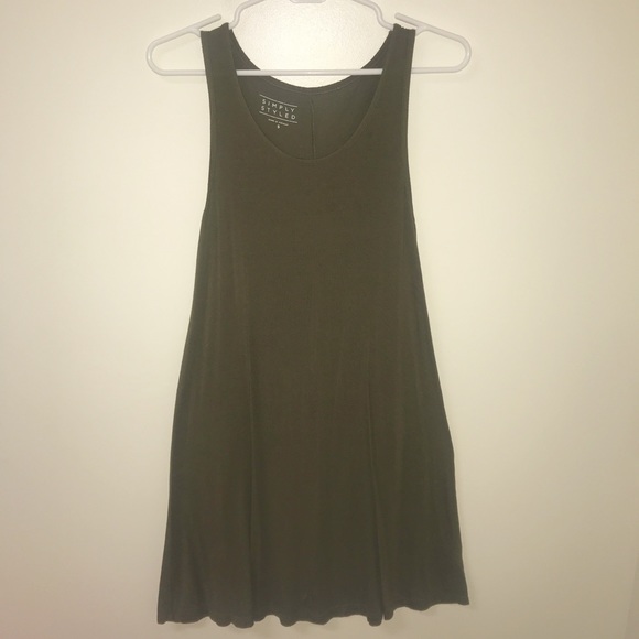 Olive Green Above-knee Dress - Picture 1 of 1
